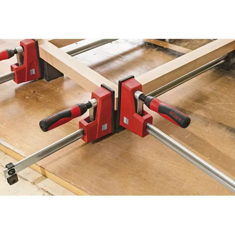Bessey body clamp REVO KRE 1250/95 (model KRE125-2K) - regulowany pręt 1250 mm, głębokość gardzieli 95 mm