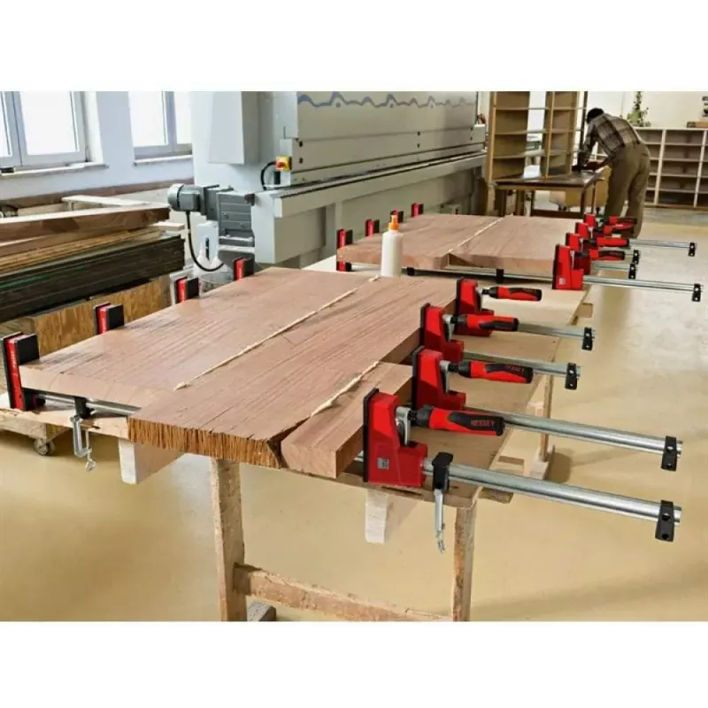Bessey body clamp REVO KRE 1250/95 (model KRE125-2K) - regulowany pręt 1250 mm, głębokość gardzieli 95 mm