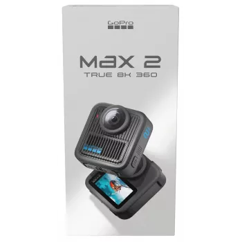 Kamera akcji GoPro MAX 2 – 29,5 MP, wideo 8K Ultra HD przy 100 kl./s, GPS, Wi‑Fi, wbudowany wyświetlacz LCD