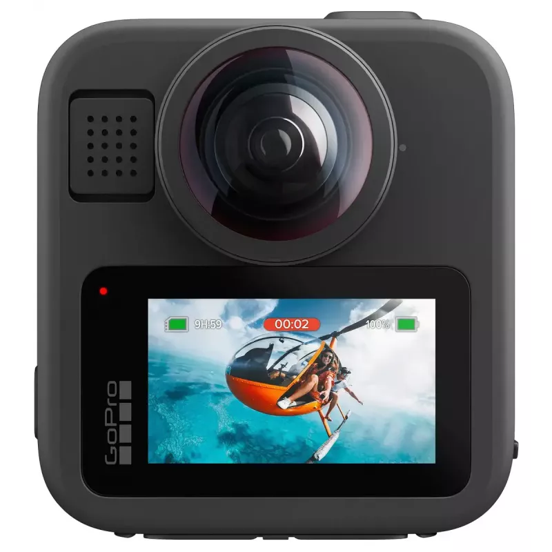 Kamera akcji GoPro MAX 2 – 29,5 MP, wideo 8K Ultra HD przy 100 kl./s, GPS, Wi‑Fi, wbudowany wyświetlacz LCD