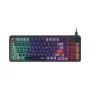 Klawiatura MSI Forge GK110 — pełnowymiarowa (100%), przewodowa USB, QWERTY US English, membranowa, podświetlenie RGB, 97 klawiszy, czarna