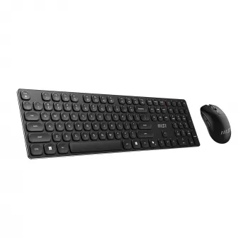 MSI FORGE K210 WIRELESS COMBO klawiatura W zestawie mysz Dom/Biuro USB QWERTY US English Czarny