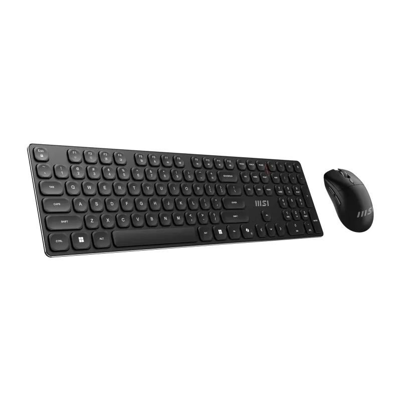 MSI FORGE K210 WIRELESS COMBO klawiatura W zestawie mysz Dom/Biuro USB QWERTY US English Czarny