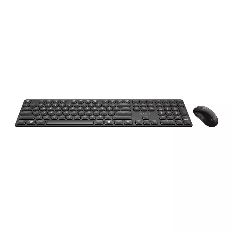 MSI FORGE K210 WIRELESS COMBO klawiatura W zestawie mysz Dom/Biuro USB QWERTY US English Czarny