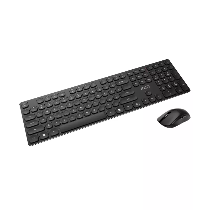 MSI FORGE K210 WIRELESS COMBO klawiatura W zestawie mysz Dom/Biuro USB QWERTY US English Czarny