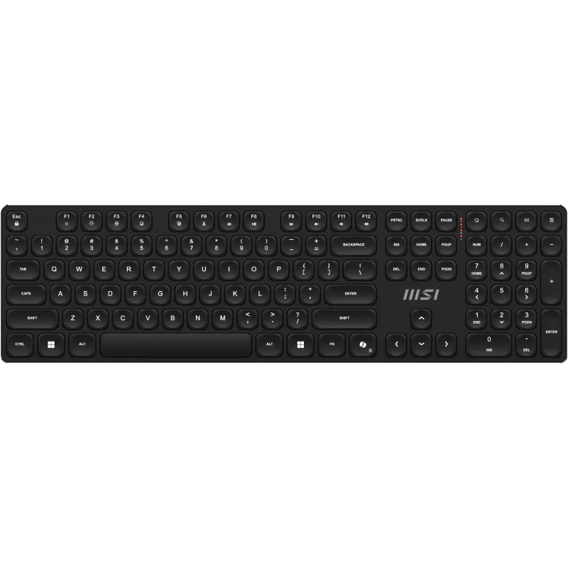 MSI FORGE K210 WIRELESS COMBO klawiatura W zestawie mysz Dom/Biuro USB QWERTY US English Czarny