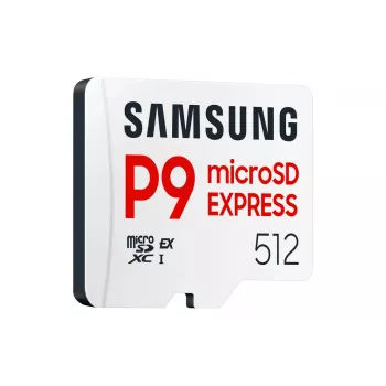 Karta pamięci microSDXC Samsung P9 Express 512 GB, UHS-I, Odczyt 800 MB/s, V30, U1, biała