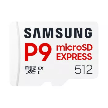 Karta pamięci microSDXC Samsung P9 Express 512 GB, UHS-I, Odczyt 800 MB/s, V30, U1, biała