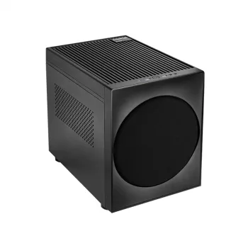 Obudowa komputerowa CHIEFTEC CI-03B-OP Cube Czarna — format Cube, obsługuje Micro ATX/Mini-ITX, 2x3,5 cala + 2x2,5 cala, 1x200 mm wentylator przedni