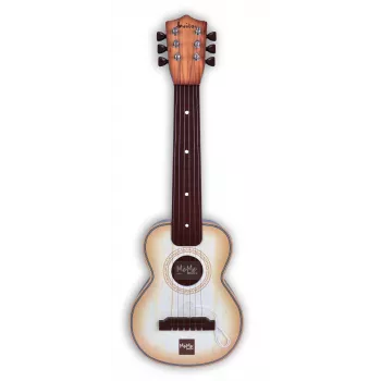 Gitara zabawka Dante MeMe Juan dla dzieci 3+, beżowa i brązowa, dziecięcy instrument muzyczny
