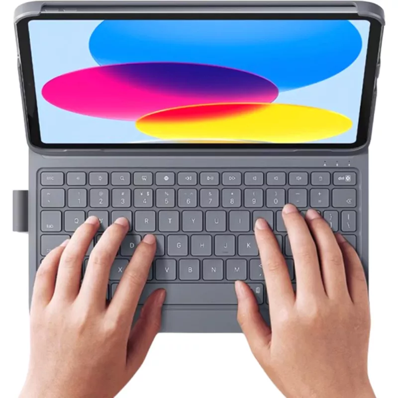 DEQSTER cienki PRO Klawiatura do iPada 10,9 cala / 11 cali QWERTZ niemiecka mechaniczna bezprzewodowa
