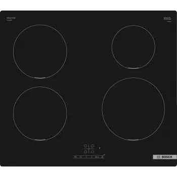 Płyta indukcyjna Bosch Serie 4 PUE611BB5D, 4-strefowa, bezramkowa, czarna, 59,2×51 mm, szkło-ceramika, sterowanie dotykowe