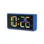 Cyfrowy budzik Hama Ibiza niebieski LCD Bateria USB 150x34x73mm