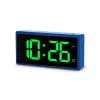 Cyfrowy budzik Hama Ibiza niebieski LCD Bateria USB 150x34x73mm
