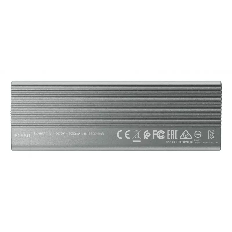 Obudowa SSD ADATA EC680 szara M.2 USB Type-C PCIe