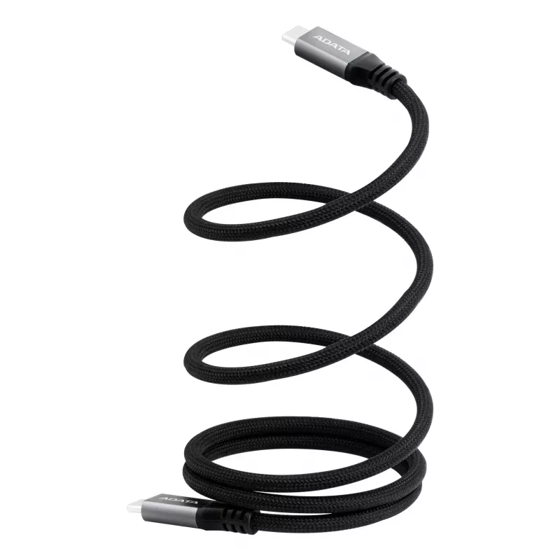 Przewód USB C do USB C ADATA CACCU3-100W-100AN-BK — USB 3.2 Gen 2 (10 Gbit/s), 1 m, czarny