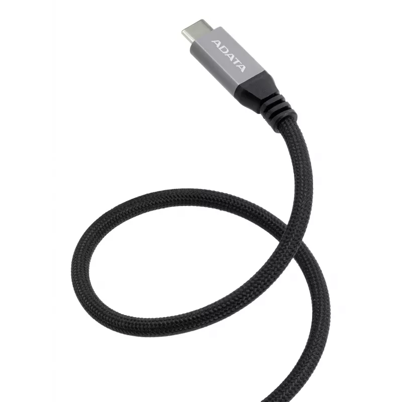 Przewód USB C do USB C ADATA CACCU3-100W-100AN-BK — USB 3.2 Gen 2 (10 Gbit/s), 1 m, czarny