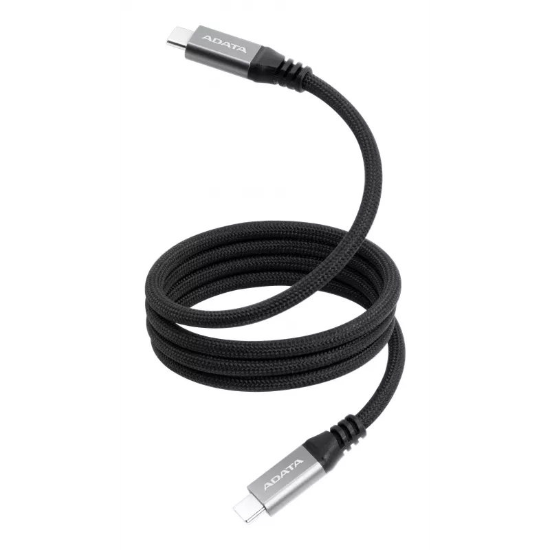 Przewód USB C do USB C ADATA CACCU3-100W-100AN-BK — USB 3.2 Gen 2 (10 Gbit/s), 1 m, czarny
