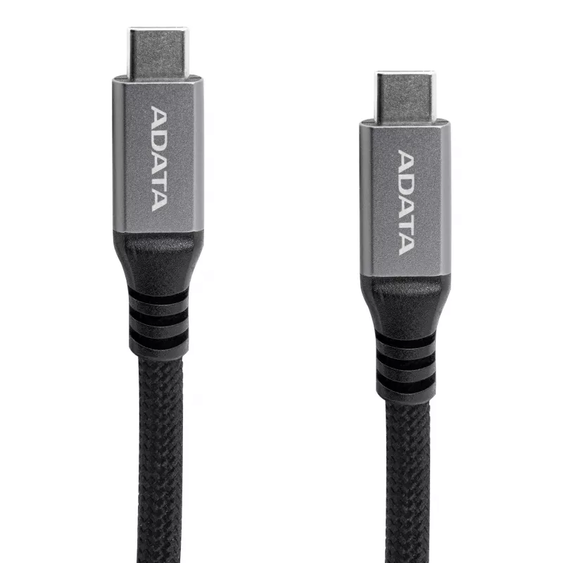 Przewód USB C do USB C ADATA CACCU3-100W-100AN-BK — USB 3.2 Gen 2 (10 Gbit/s), 1 m, czarny