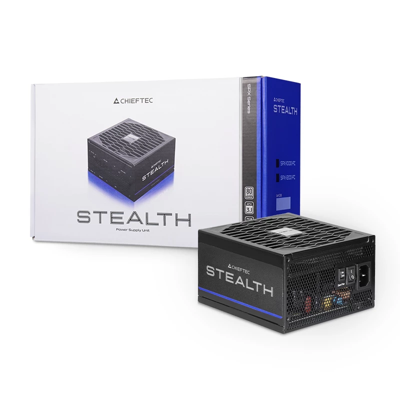 Zasilacz CHIEFTEC Stealth Vega M SPX-1000-FC 1000W 24-pin ATX 80 PLUS Platinum, wentylator 135 mm, czarny