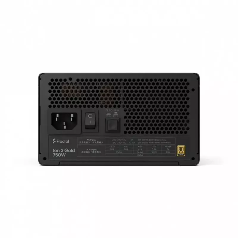 Zasilacz fractal design FDE Ion 3 GOLD 750W 80+ GOLD Czarny, modułowy ATX, moc 750 W