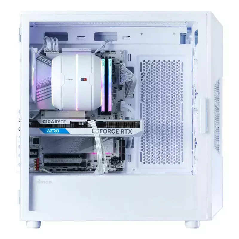 Obudowa PC ZALMAN i3 NEO ARGB V2 biały Midi Tower, szkło hartowane, 3x120 mm wentylatory przednie, obsługuje ATX/Mini-ITX