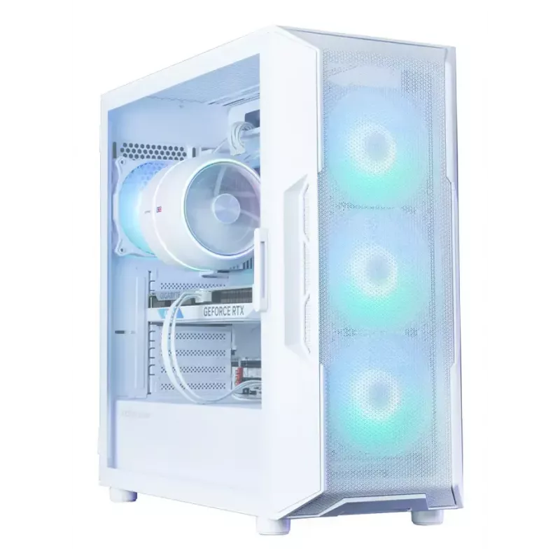 Obudowa PC ZALMAN i3 NEO ARGB V2 biały Midi Tower, szkło hartowane, 3x120 mm wentylatory przednie, obsługuje ATX/Mini-ITX