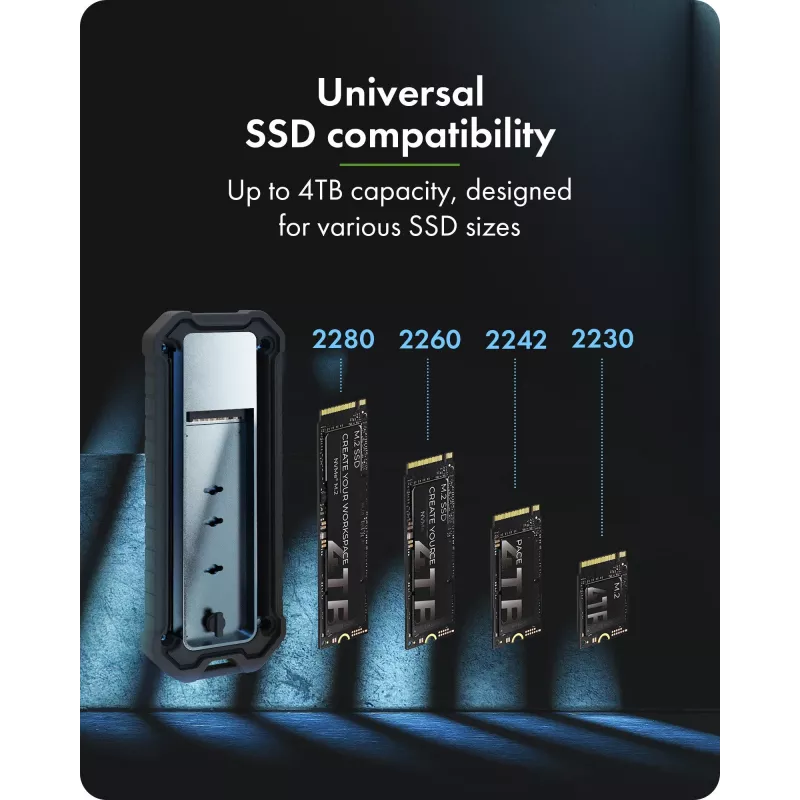 Akcesorium: icybox IB-1827MCP-C31 M.2 NVMe i SATA adapter z dwiema zatokami
