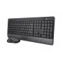 Klawiatura Trust Trezo z myszą Uniwersalna RF Bezprzewodowa QWERTY US English Czarna