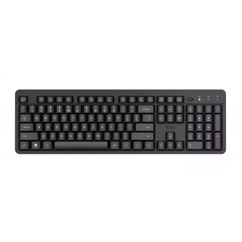 Klawiatura Trust Ody II biurowa RF bezprzewodowa QWERTY US English czarna