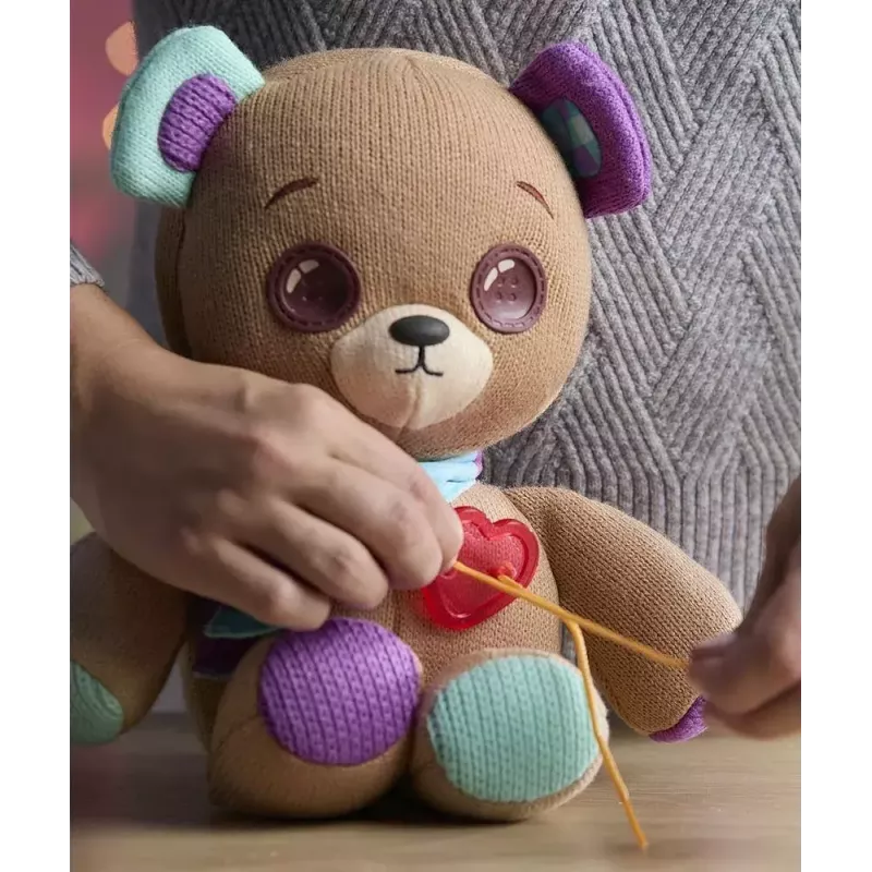 Interaktywna maskotka pluszowa Cobi Thready Bear — zabawka aktywowana ruchem z dźwiękiem i czujnikami