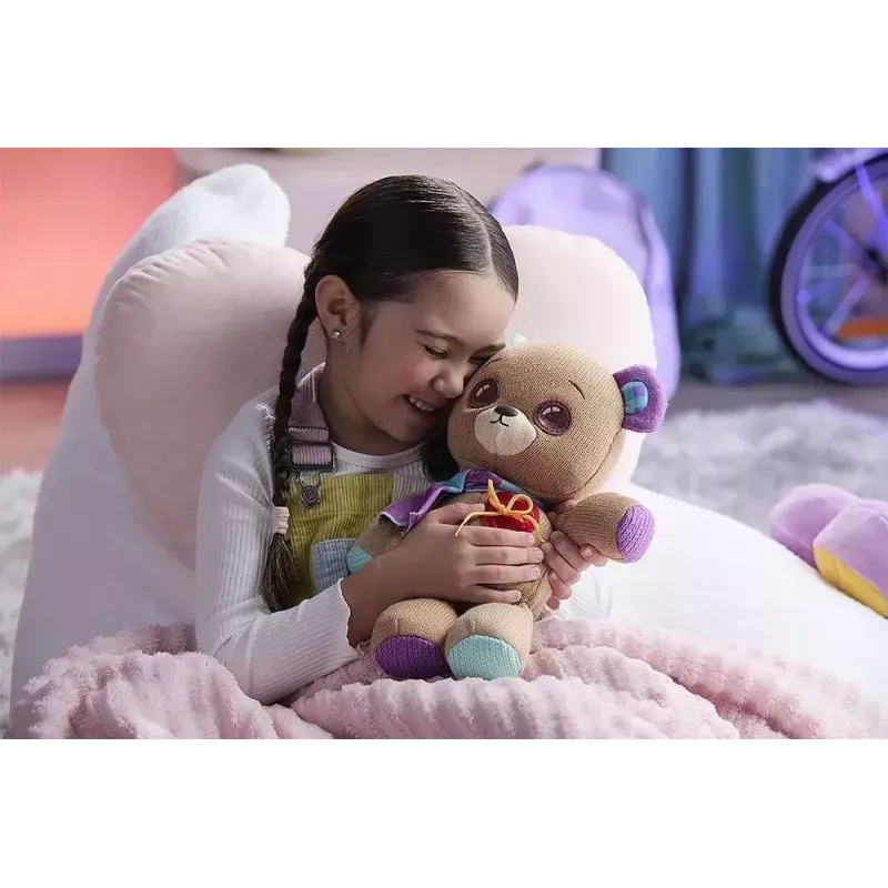 Interaktywna maskotka pluszowa Cobi Thready Bear — zabawka aktywowana ruchem z dźwiękiem i czujnikami