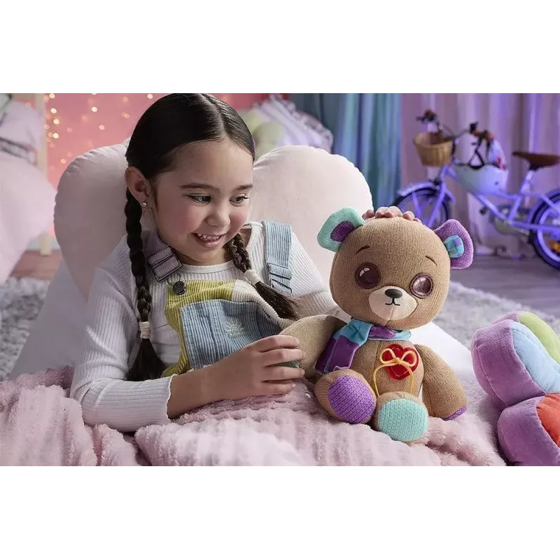 Interaktywna maskotka pluszowa Cobi Thready Bear — zabawka aktywowana ruchem z dźwiękiem i czujnikami