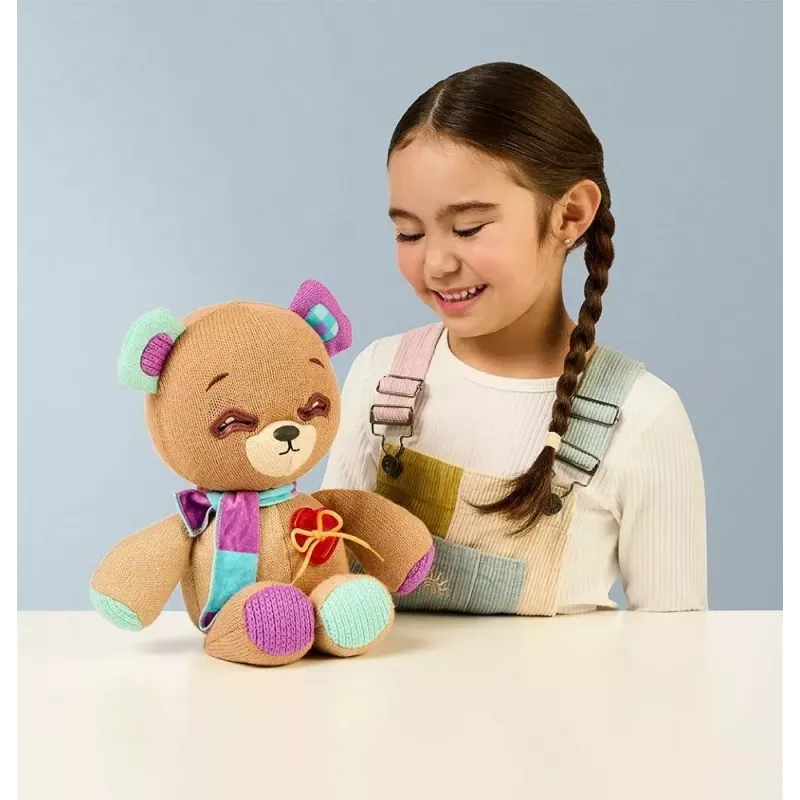 Interaktywna maskotka pluszowa Cobi Thready Bear — zabawka aktywowana ruchem z dźwiękiem i czujnikami