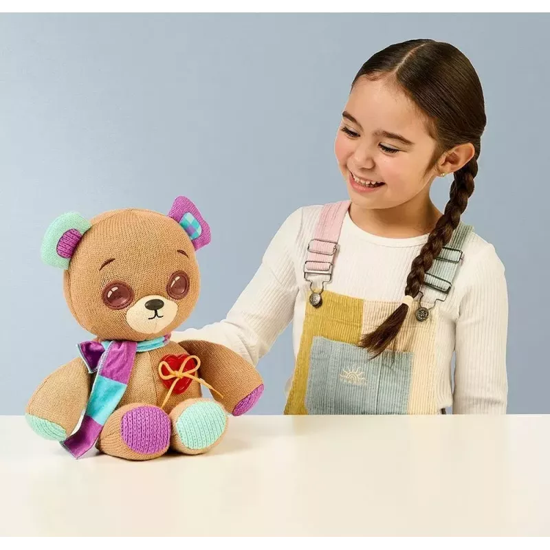Interaktywna maskotka pluszowa Cobi Thready Bear — zabawka aktywowana ruchem z dźwiękiem i czujnikami