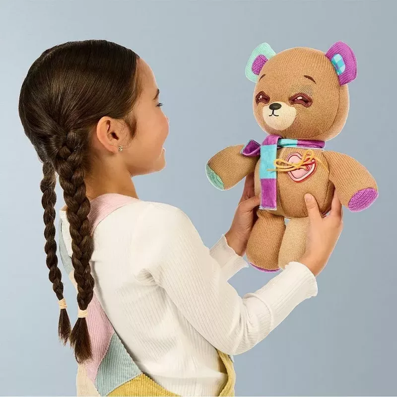 Interaktywna maskotka pluszowa Cobi Thready Bear — zabawka aktywowana ruchem z dźwiękiem i czujnikami