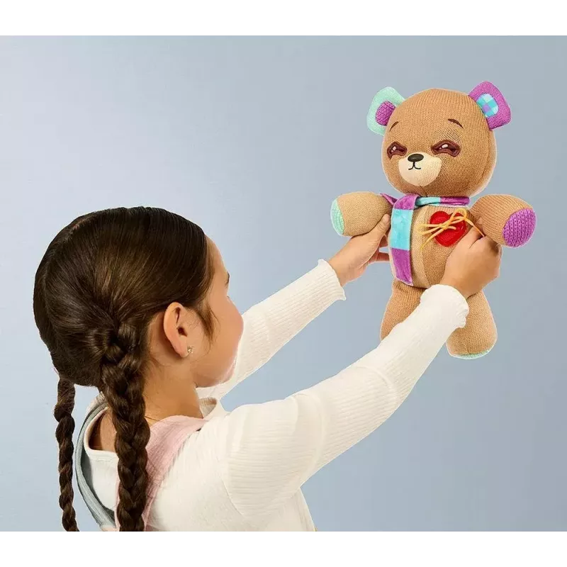 Interaktywna maskotka pluszowa Cobi Thready Bear — zabawka aktywowana ruchem z dźwiękiem i czujnikami