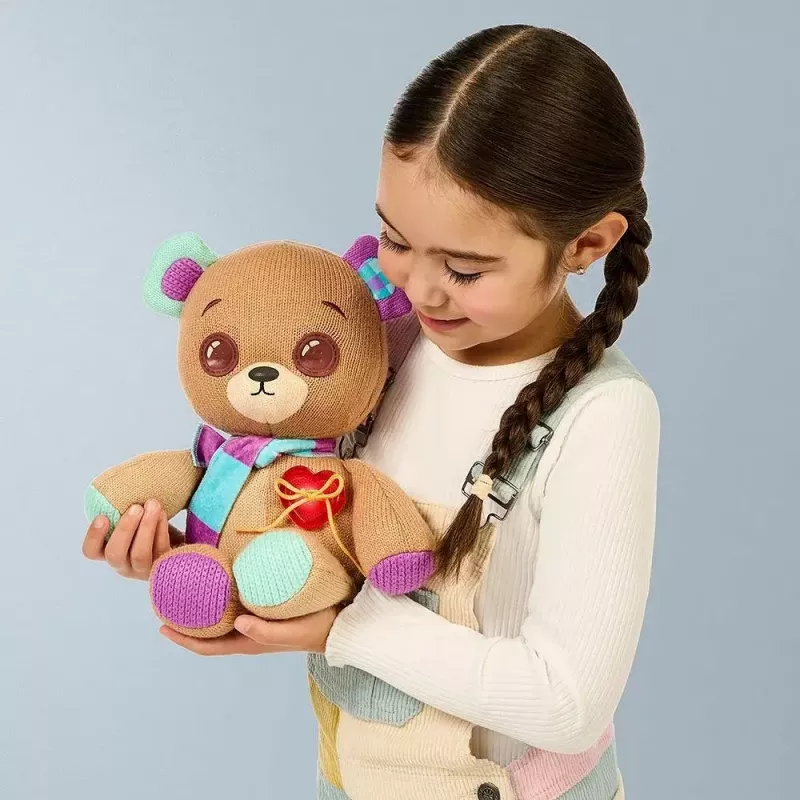 Interaktywna maskotka pluszowa Cobi Thready Bear — zabawka aktywowana ruchem z dźwiękiem i czujnikami