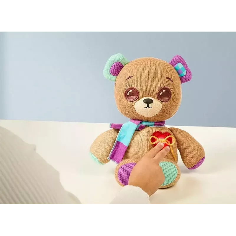 Interaktywna maskotka pluszowa Cobi Thready Bear — zabawka aktywowana ruchem z dźwiękiem i czujnikami