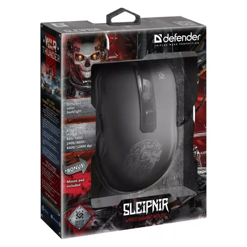 Mysz Defender GM-927 Sleipnir Optyczna 12800dpi 6P
