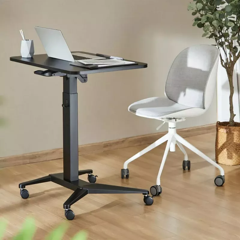 Mobilne biurko pod laptopa MACLEAN MC-453B z pneumatyczną regulacją wysokości, maks. wysokość 109 cm, udźwig 8 kg