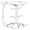Mobilne biurko pod laptopa MACLEAN MC-453B z pneumatyczną regulacją wysokości, maks. wysokość 109 cm, udźwig 8 kg