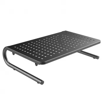 Stojak pod laptop i monitor MACLEAN MC-948 do ekranów 13–32 cale, regulowana wysokość i kąt, czarny, 370×235×100 mm, udźwig 20 kg