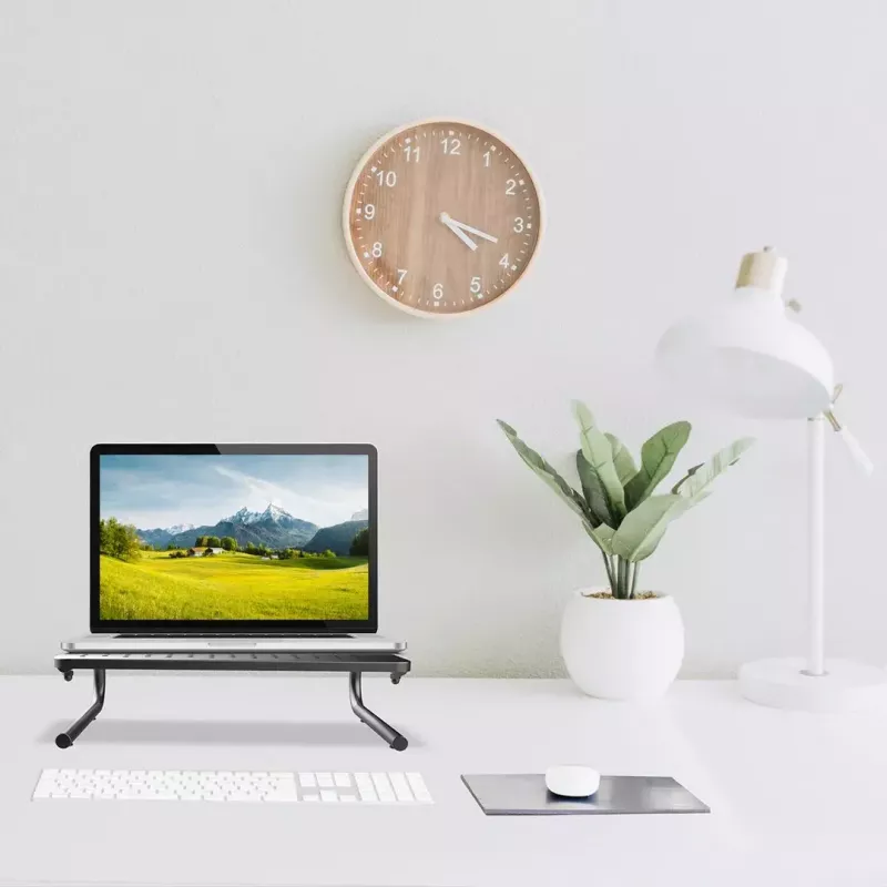 Stojak pod laptop i monitor MACLEAN MC-948 do ekranów 13–32 cale, regulowana wysokość i kąt, czarny, 370×235×100 mm, udźwig 20 kg