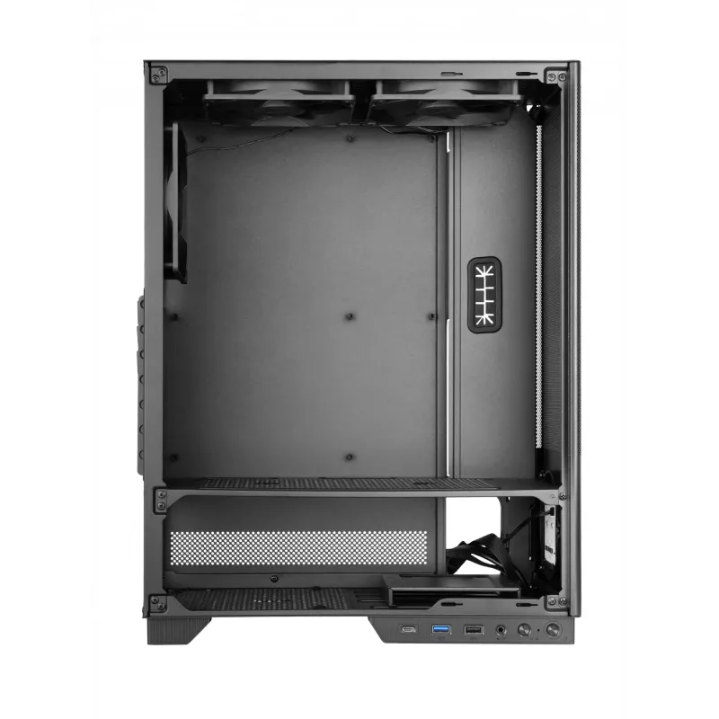 TACENS obudowa komputerowa 2SAGITTA20 Midi Tower, szkło hartowane, ATX/Micro-ITX/Mini-ITX, 1x3,5 cala + 2x2,5 cala, LED, wentylatory w zestawie