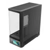 Obudowa PC TACENS Mars Gaming MCLCDPRO Midi Tower — czarna, wyświetlacz IPS 7,2 cala, montaż PSU na dole, obsługa ATX/Micro‑ATX/Mini‑ITX