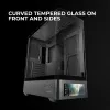 Obudowa PC TACENS Mars Gaming MCLCDPRO Midi Tower — czarna, wyświetlacz IPS 7,2 cala, montaż PSU na dole, obsługa ATX/Micro‑ATX/Mini‑ITX