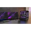 Obudowa PC TACENS Mars Gaming MCLCDPRO Midi Tower — czarna, wyświetlacz IPS 7,2 cala, montaż PSU na dole, obsługa ATX/Micro‑ATX/Mini‑ITX