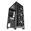 Obudowa PC TACENS Mars Gaming MC-PMAX Midi Tower — ATX/Micro-ATX/Mini-ITX, 3x120mm przód, 1x120mm tył, 2x3.5 cala i 2x2.5 cala zatoki, czarna