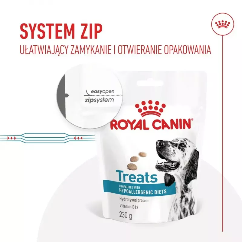 Hipoalergiczne przysmaki dla psów Royal Canin 230 g — drobiowe przekąski treningowe, bezglutenowe i bezcukrowe, dla dorosłych psów